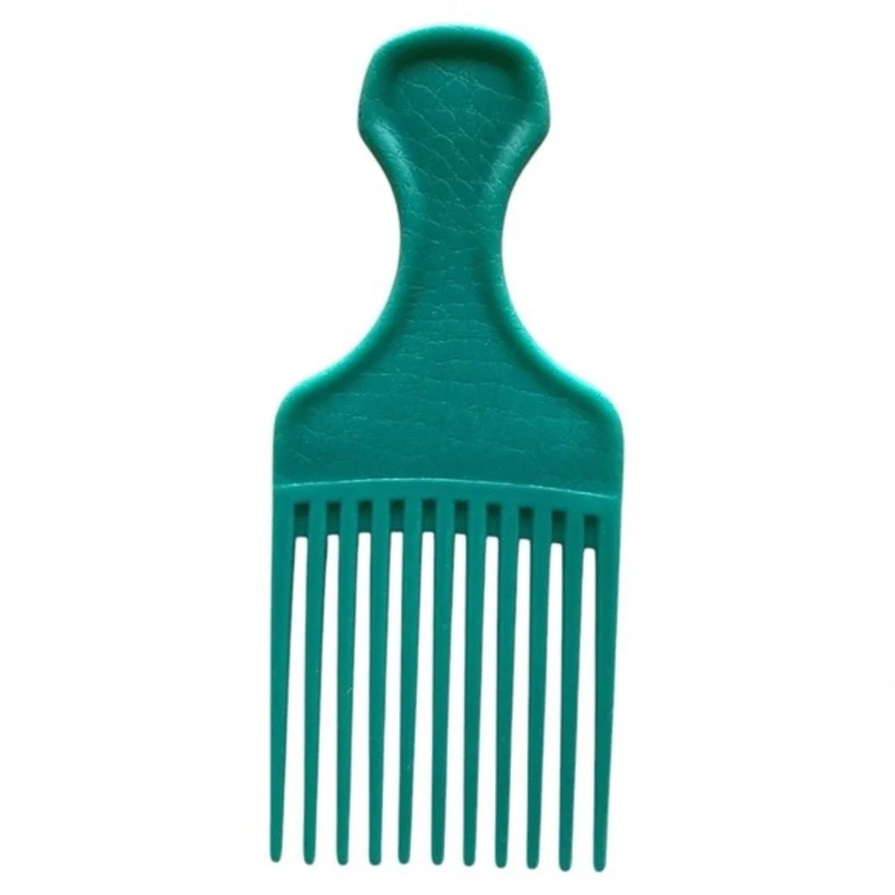 Vintage Goody USA Hair Pick Lift Plastic Croc Textured 6.5 In Teal‎
